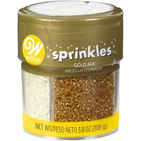 Wilton Pearlized Gold Sprinkle Assortment, 3.8 oz