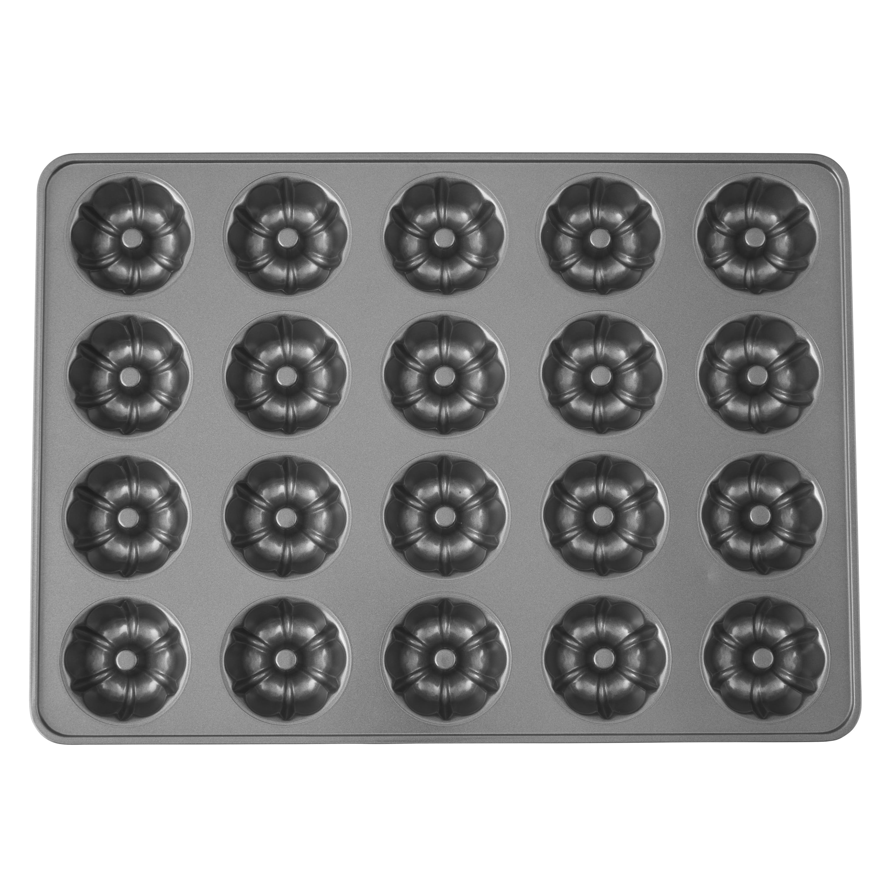 Non-Stick Steel Mega Mini Fluted Tube Pan, 20-Cavity