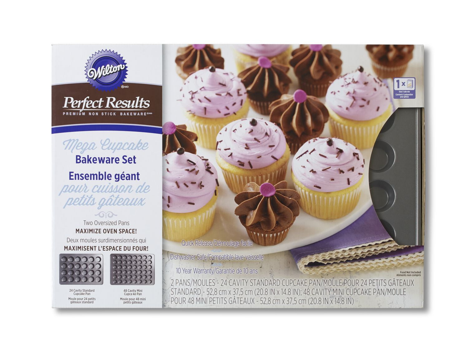 Wilton Perfect Results Premium Non-Stick Bakeware Muffin Top Pan - The  Shallow Baking Cups Make Perfect Muffin Tops, Drop Cookies or Whoopie Pie