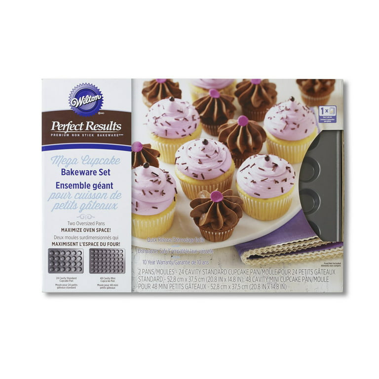 Wilton Perfect Results 24-Cup Nonstick Mega Muffin Pan - Black, 1
