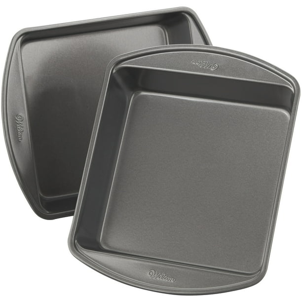 Wilton Perfect Results Steel NonStick Square 8inch Cake Pan Set, 2