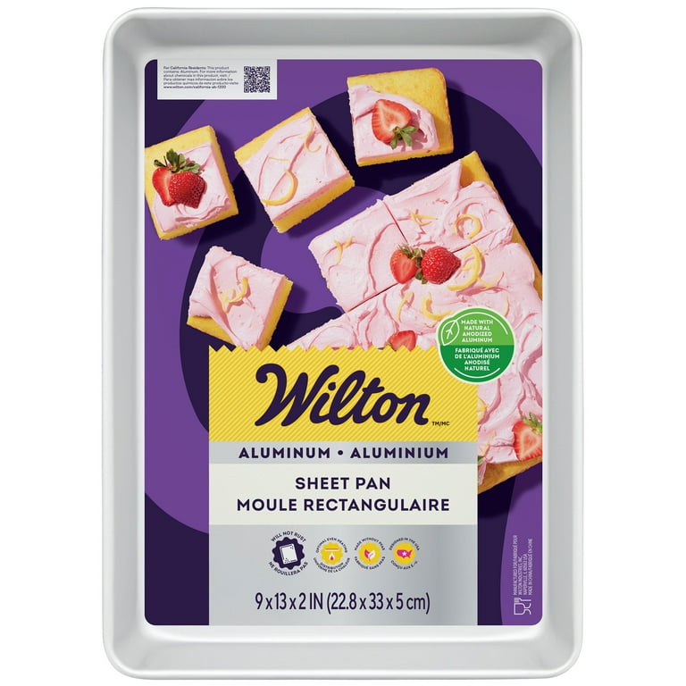 Wilton Aluminum Sheet Cake Pan 9x13 Inch Versatile Baking Pan for