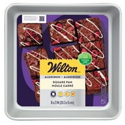 Wilton Aluminum Square Cake Brownie Pan 8"x8" Cornbread Pan