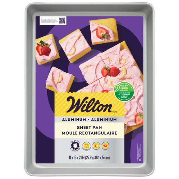 Wilton Aluminum Sheet Cake Pan 11 x 15 x 2-Inch Large Baking Pan