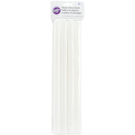 Wilton Plastic Dowel Rods 4 Per Pkg 12.5 1 Pack of 2 Piece