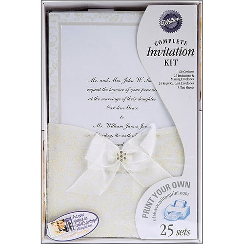 Wilton print your own invitations kit happy day walmart