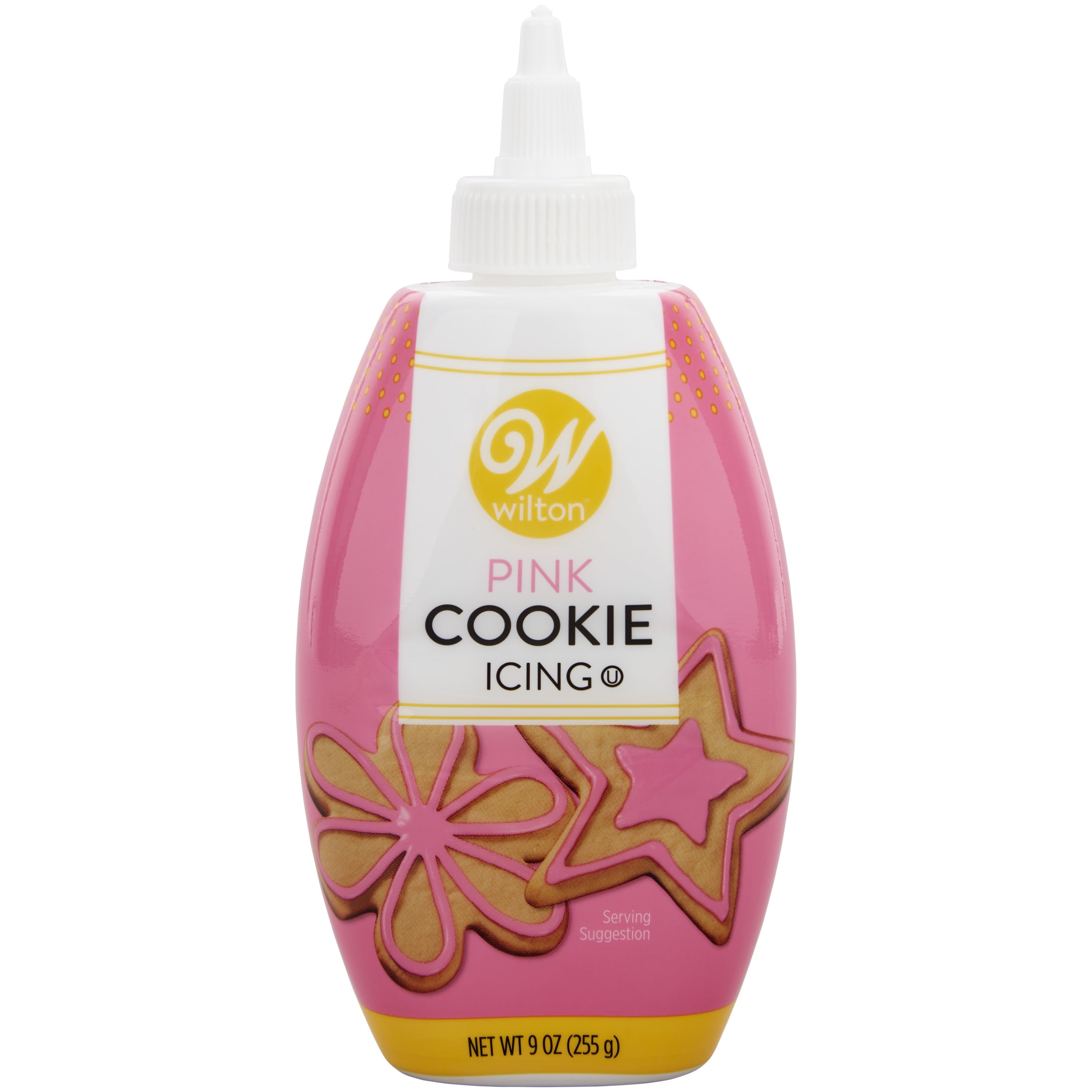 Wilton Quick-Setting Pink Cookie Icing, 9 oz Bottle