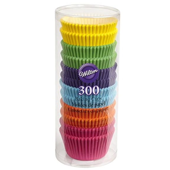 Wilton Rainbow Bright Standard Cupcake Liners, 300-Count