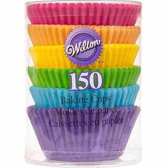 Wilton Rainbow Color Bright Cupcake Liners, 150-Count