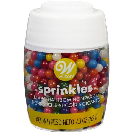 Wilton Rainbow Jumbo Nonpareil Sprinkles, 2.3 oz