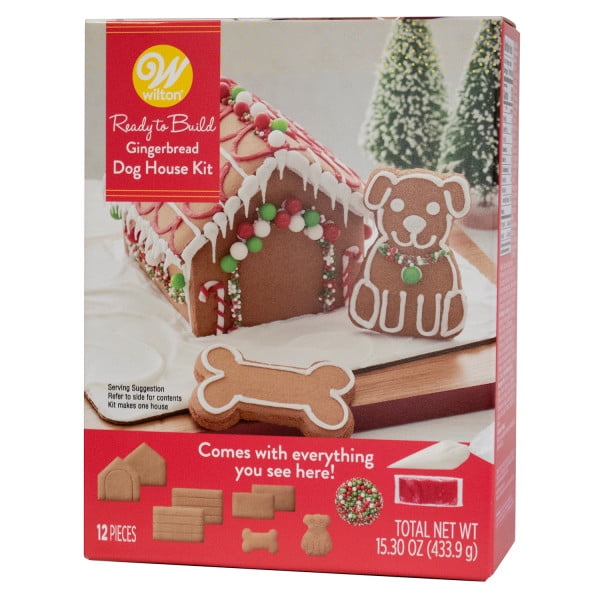 Wilton Ready to Build Gingerbread Doghouse Kit, 15.30 OZ 12Piece