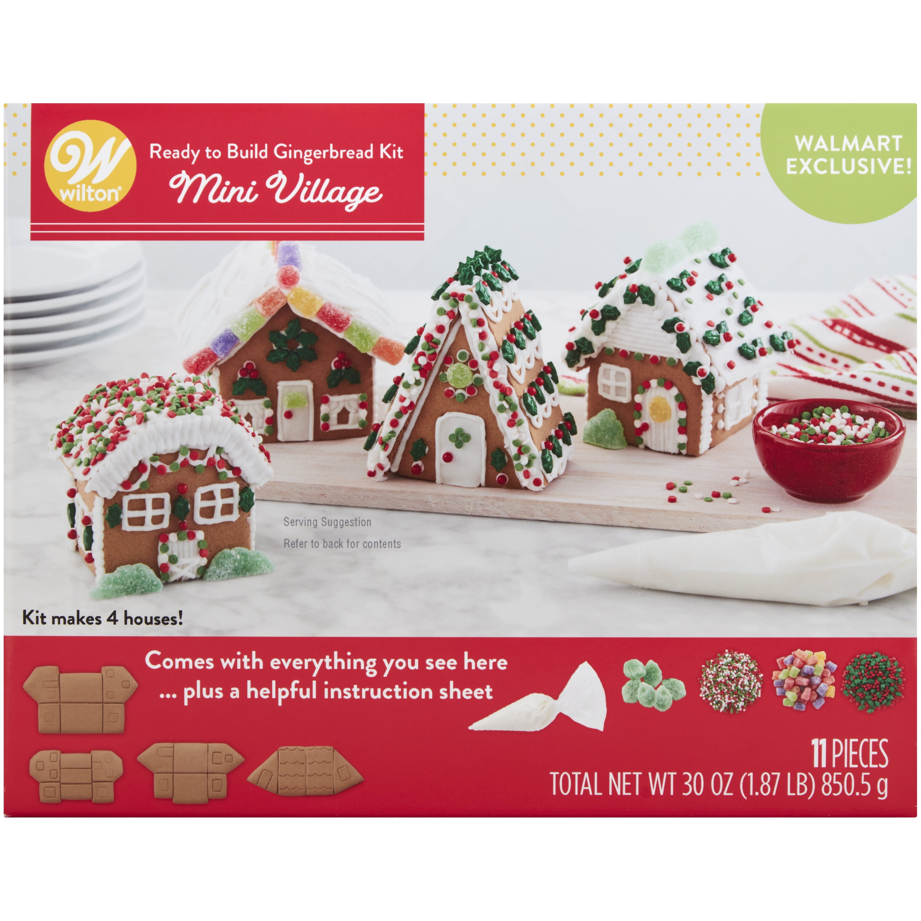 DIY Gingerbread House Kit - Pack of 4
