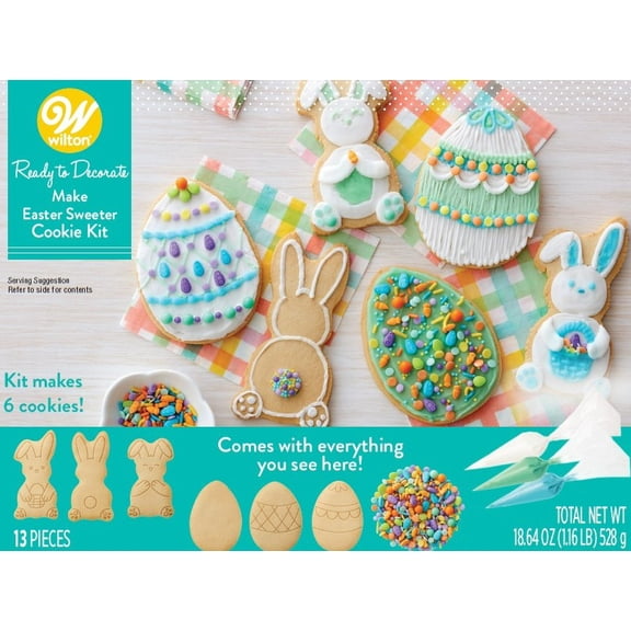 Wilton Ready-to-Decorate Easter Cookie Decorating Kit - Makes 6 Cookies