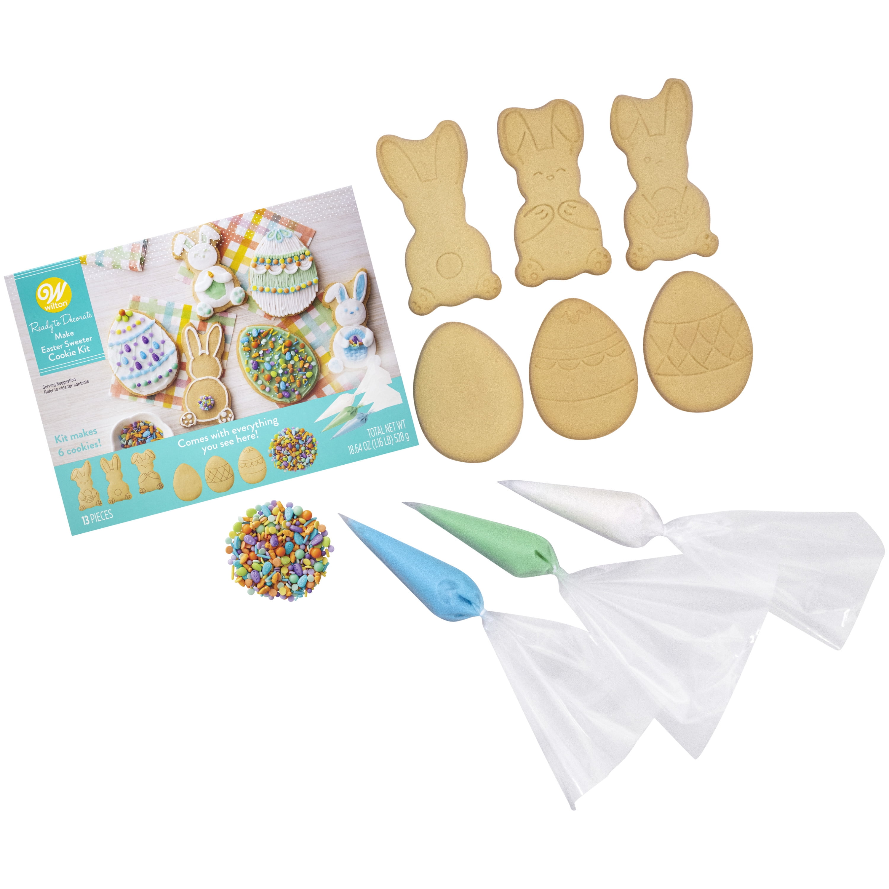 Wilton ReadytoDecorate Easter Cookie Decorating Kit Makes 6 Cookies