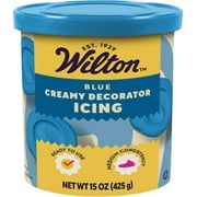 Wilton Ready-to-Use Medium Consistency Blue Buttercream Frosting, 15oz. Tub