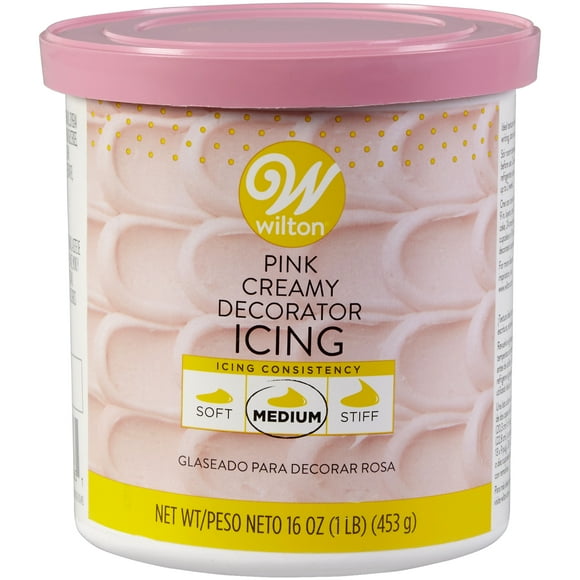 Wilton Ready-to-Use Medium Consistency Pink Buttercream Frosting, 16 oz. Tub