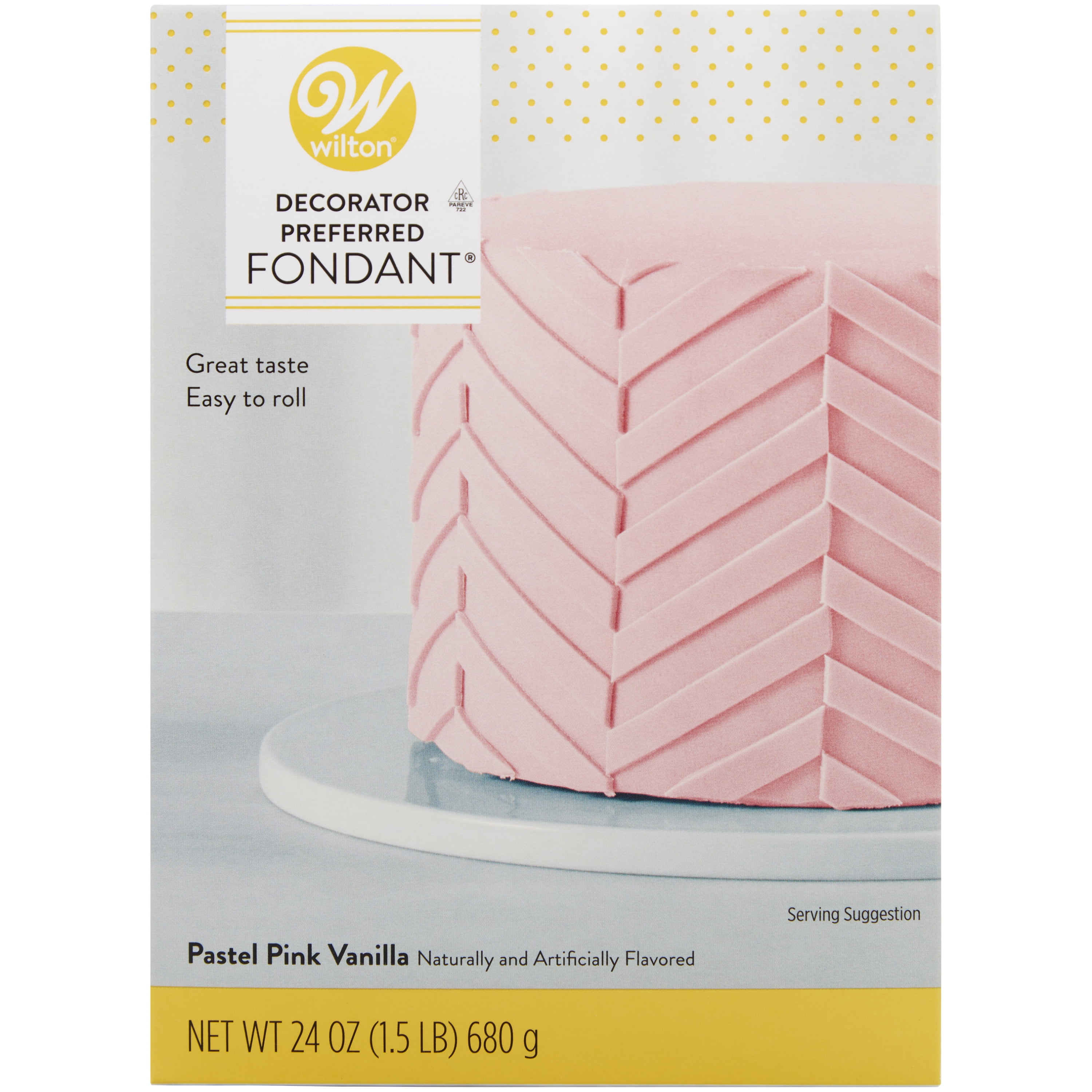 Wilton Ready-to-Use Pastel Pink Fondant, Vanilla Flavored, 24 oz.