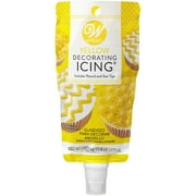 Wilton Ready-to-Use Yellow Vanilla-Flavored Icing Pouch with Tips, 8 oz.