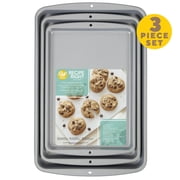 Wilton Recipe Right Non-Stick Cookie Sheets 3-Piece Bakeware Set Small, Medium, Large