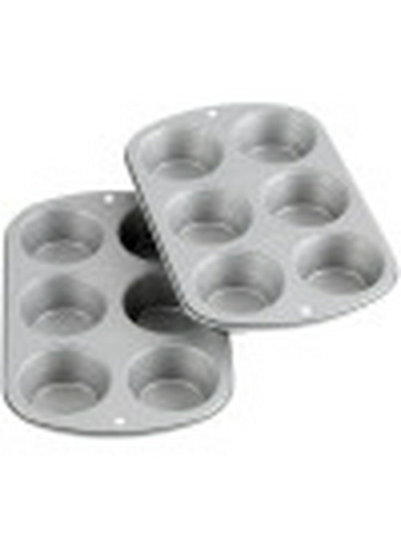 Wilton Recipe Right Non-Stick Standard Muffin Pan Multipack, 6-Cup (2-Pack)
