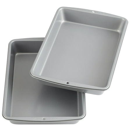 Wilton Recipe Right Steel Non-Stick 9 x 13-inch Oblong Cake Pan Set, 2-Count