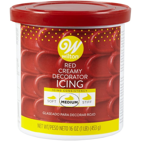 Wilton Red Buttercream Frosting 16 oz. Tub, Ready-to-Use Medium Consistency