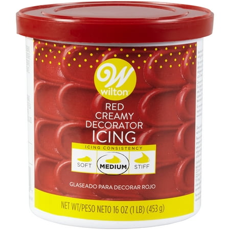 Wilton Red Buttercream Frosting 16 oz. Tub, Ready-to-Use Medium Consistency
