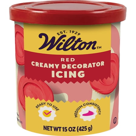 Wilton Red Buttercream Frosting, 1 Lb. Tub, Gluten-Free Ready-to-Use Medium Consistency