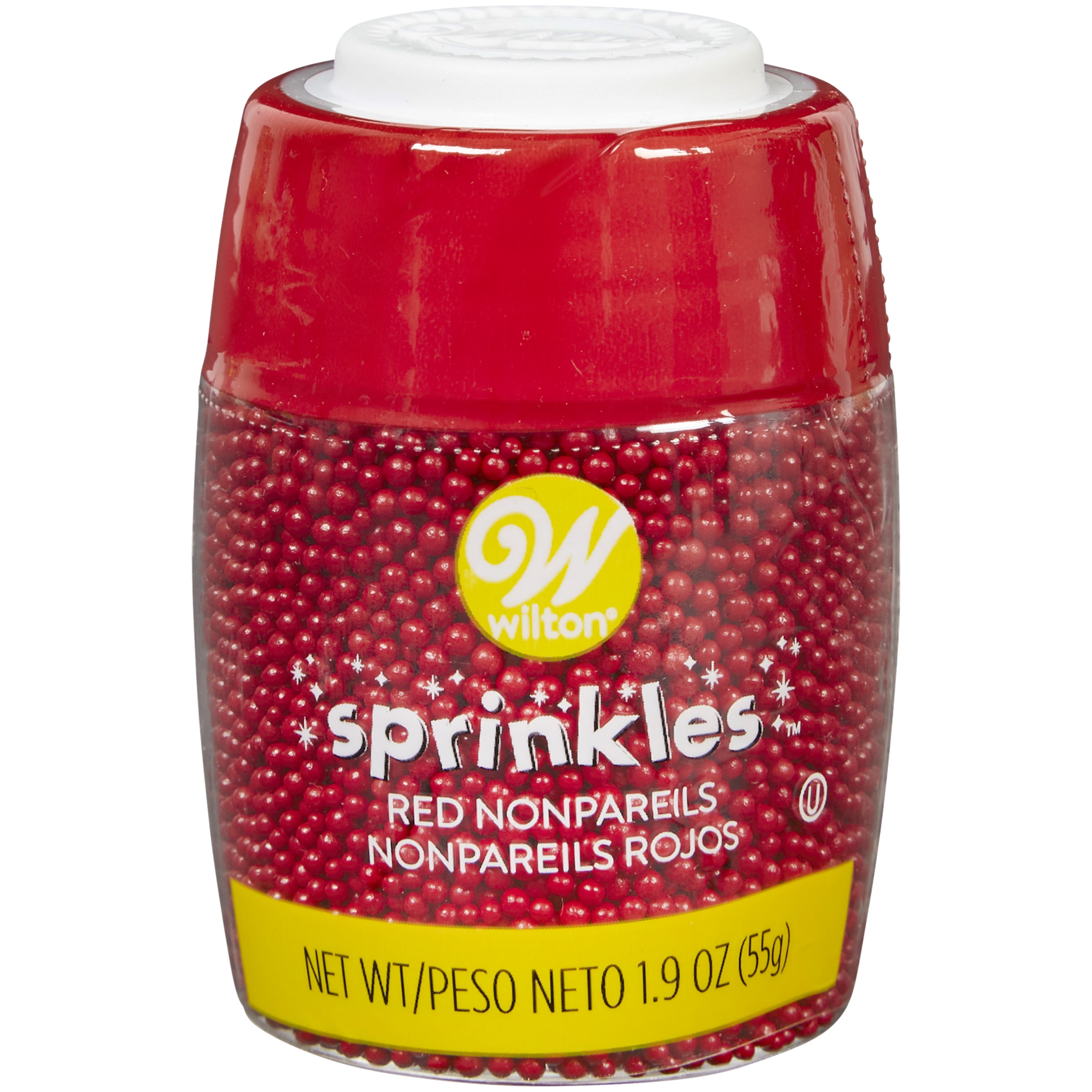 Wilton Red Nonpareil Sprinkles, 1.9 oz.