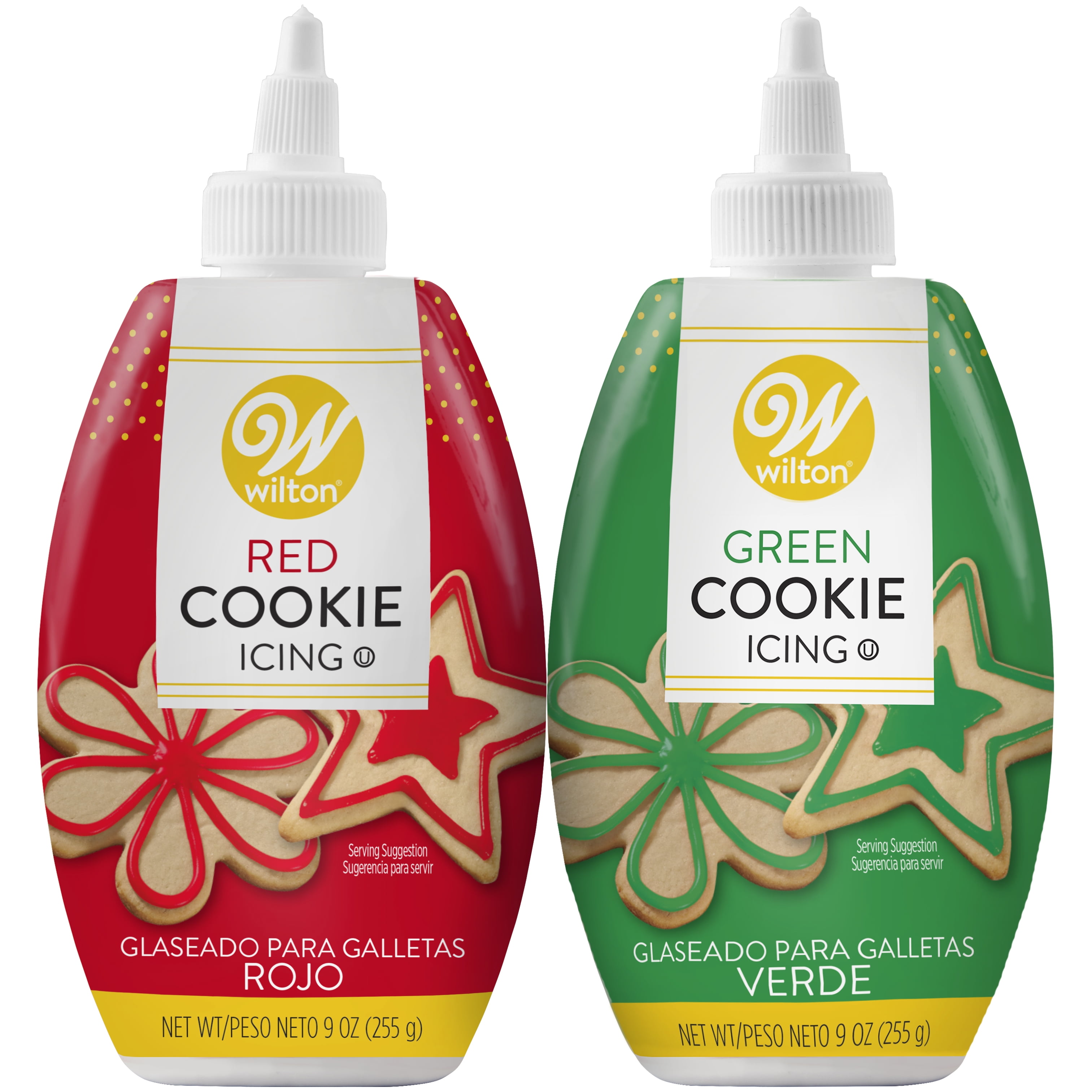 Wilton Red and Green Cookie Icing Set, 2Count