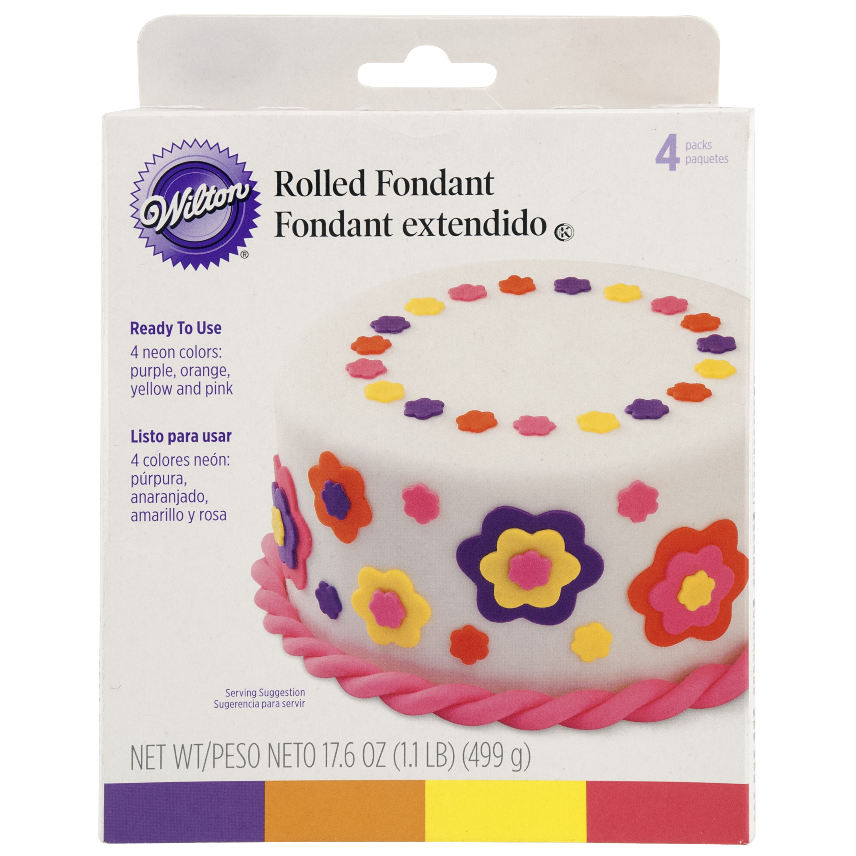 Wilton Rolled Fondant Neon Colors Multi