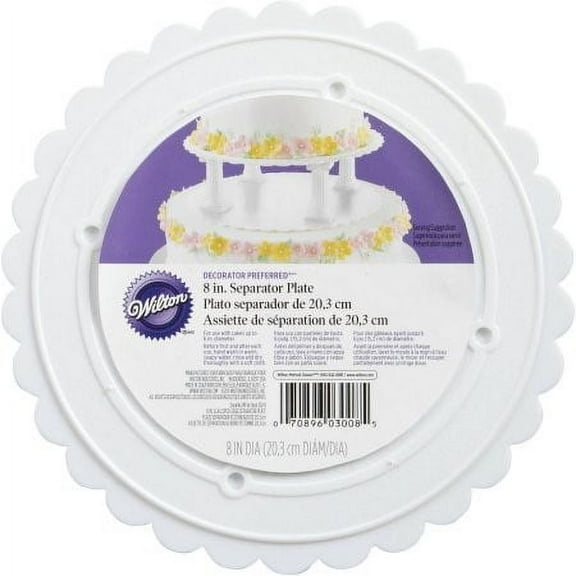 Wilton Separator Decorator Preferred Scalloped Plate, 8", 1 Ct