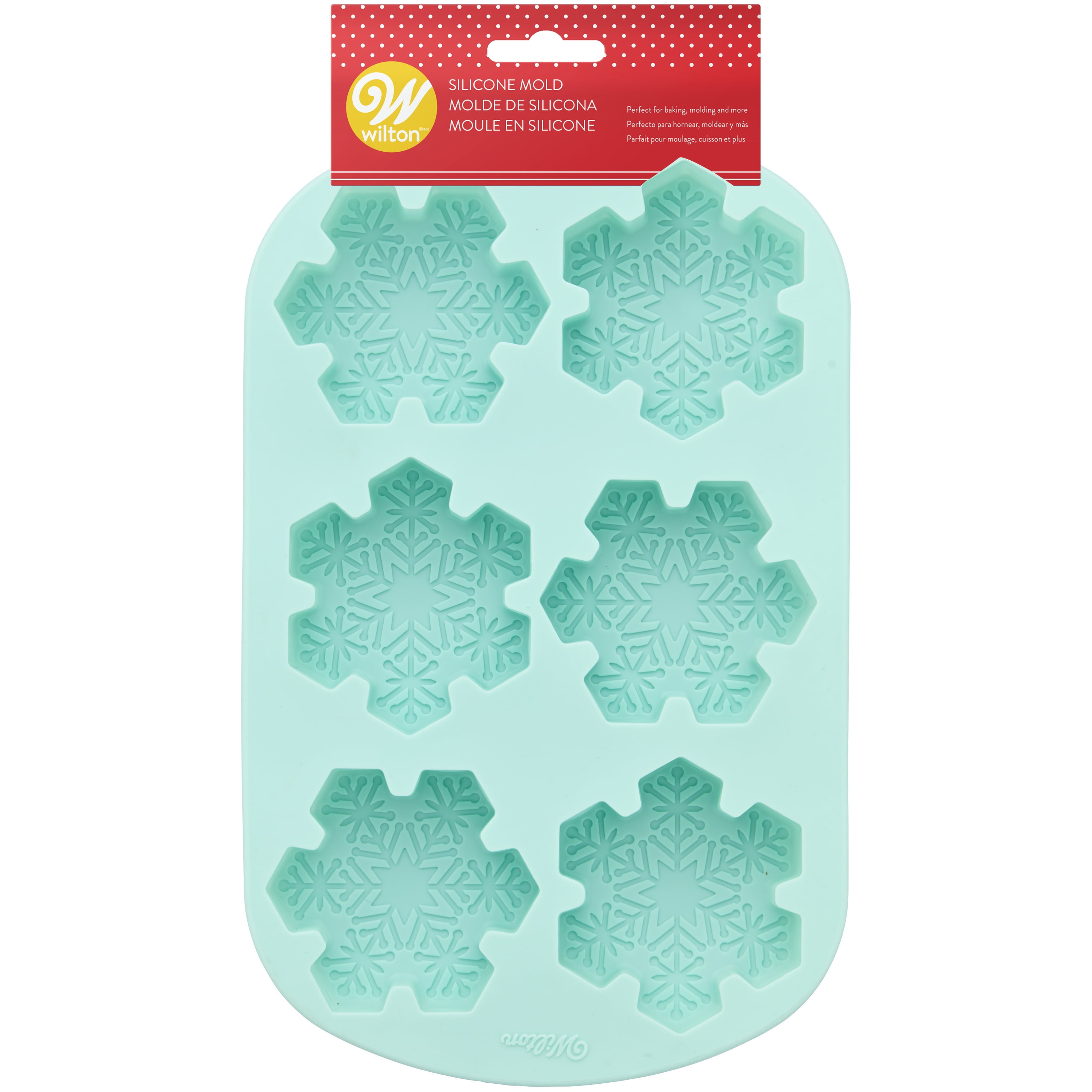 Wilton Silicone Baking And Candy Mold-Winter Snowflake, 6 Cavity