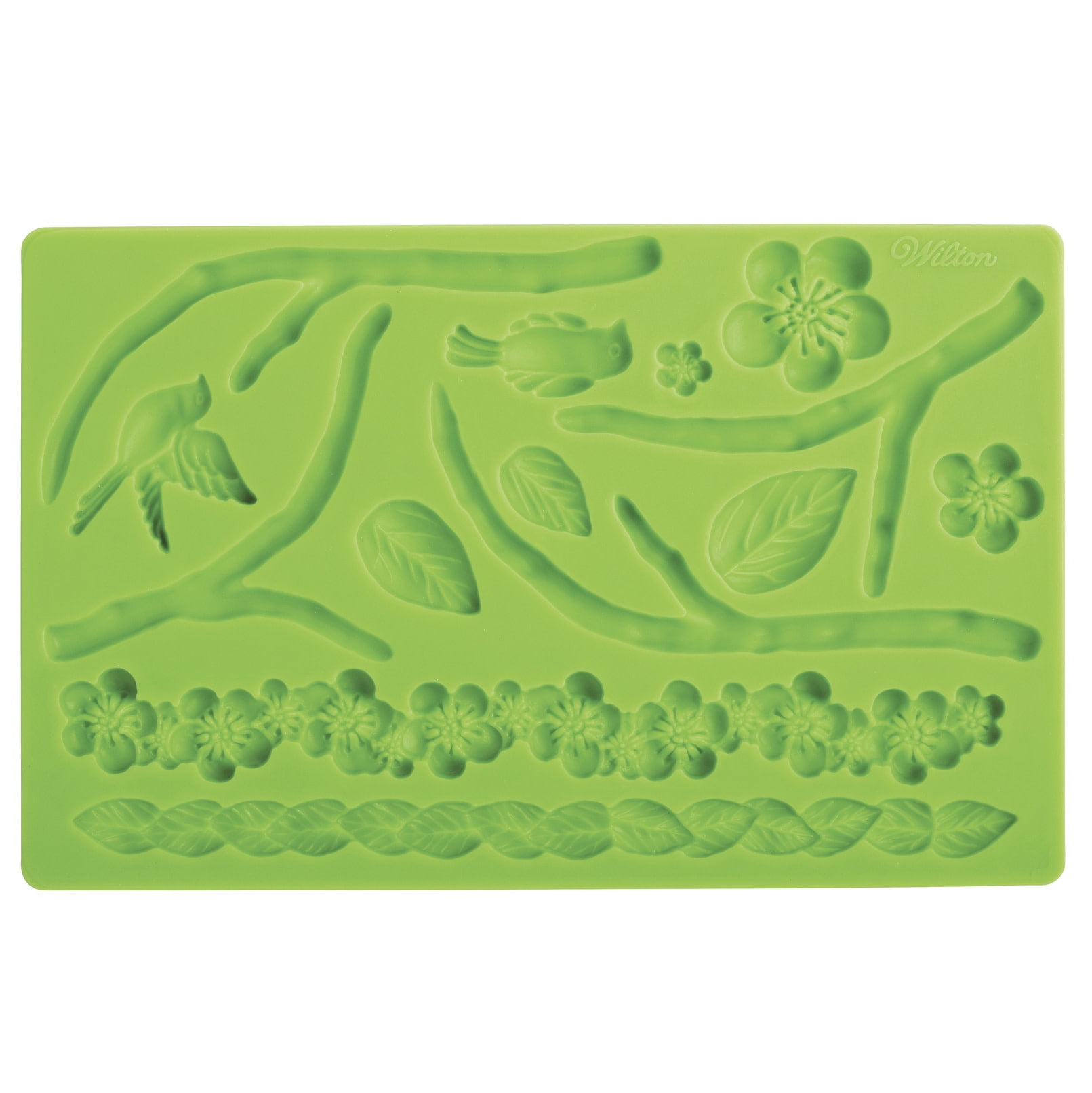 Wilton Flower and Leaf Fondant and Gum Paste Silicone Mold, 11-Cavity