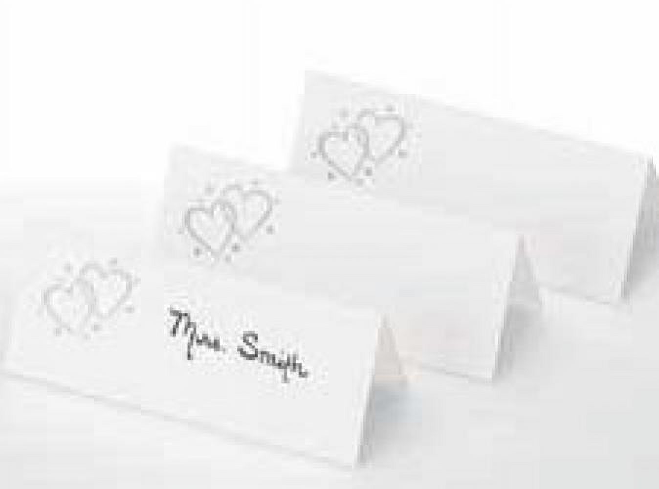 Wilton Silver Double Heart Place Cards 40PK