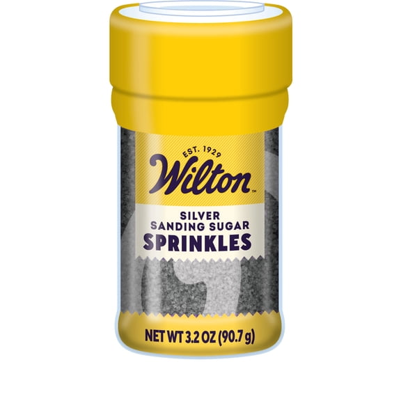 Wilton Silver Sanding Sugar Edible Sprinkles 3.2 oz. Bottle