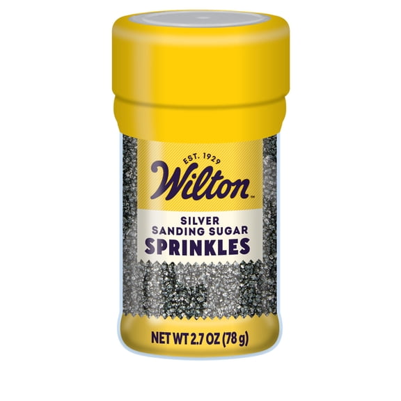 Wilton Silver Sanding Sugar Edible Sprinkles 2.7 oz. Bottle