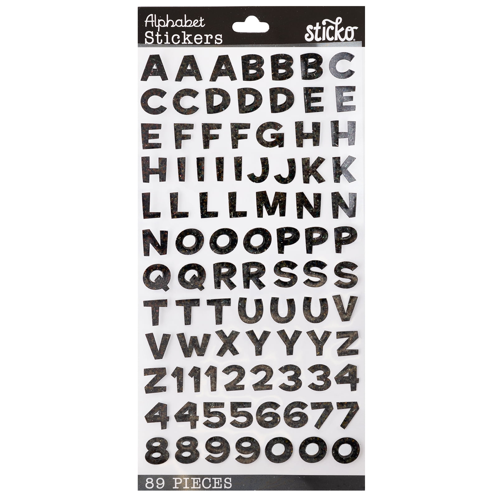 360 Pieces 10 Sheets Vinly Letter Stickers 2 inch Black Alphabet