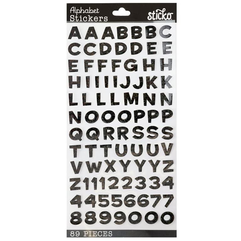 Sticko Alphabet Stickers Black Funky Dori Small – Craft N Color