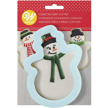 Wilton Comfort Grip Blue Snowman Cookie Cutter, 2310-0-0022
