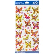 Wilton Solid Multicolor Spicier Butterflies Vinyl Stickers, 44 Piece