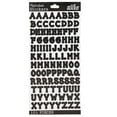 Sticko Solid Small Black Dot Letters Vinyl Stickers, 101 Piece