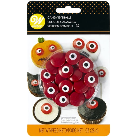 Wilton Spooky Red and White Candy Eyeballs, 1 oz.