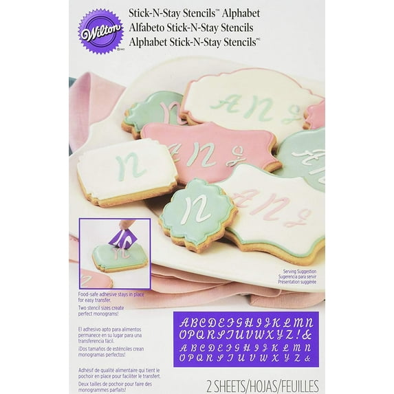 Wilton Stick-N-Stay Monogram Stencils