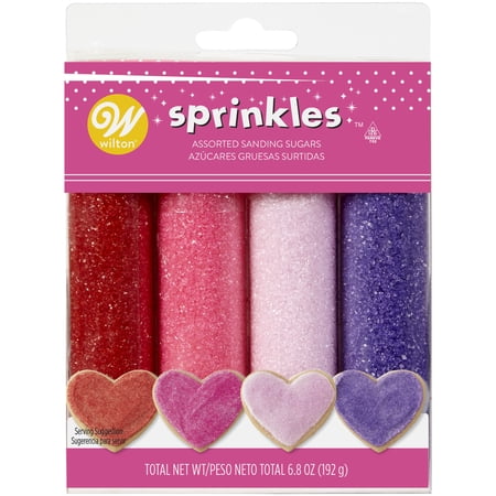 Wilton Valentine's Day Sanding Sugars Set, 6.8 oz.