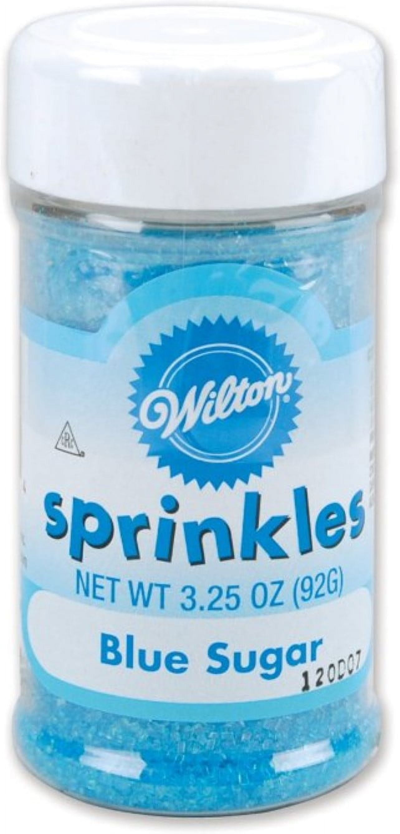 Wilton Sugar Sprinkles, Blue 3.25 oz (Pack of 4)