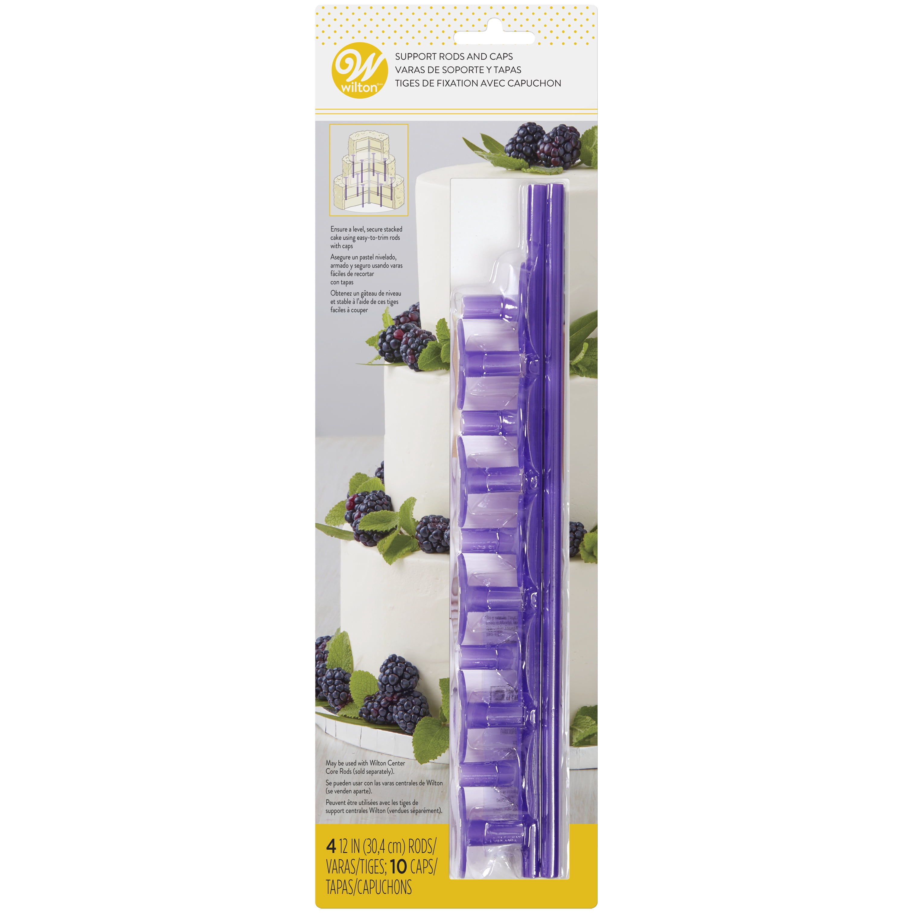 Wilton Support Rods and Caps, 14 pc - Walmart.com