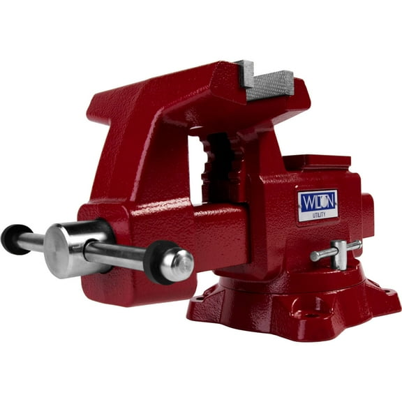 Wilton Tools 28820 6 1/2" Wide Jaw 6" Max Opening Swivel Utility Bench Vise, Red