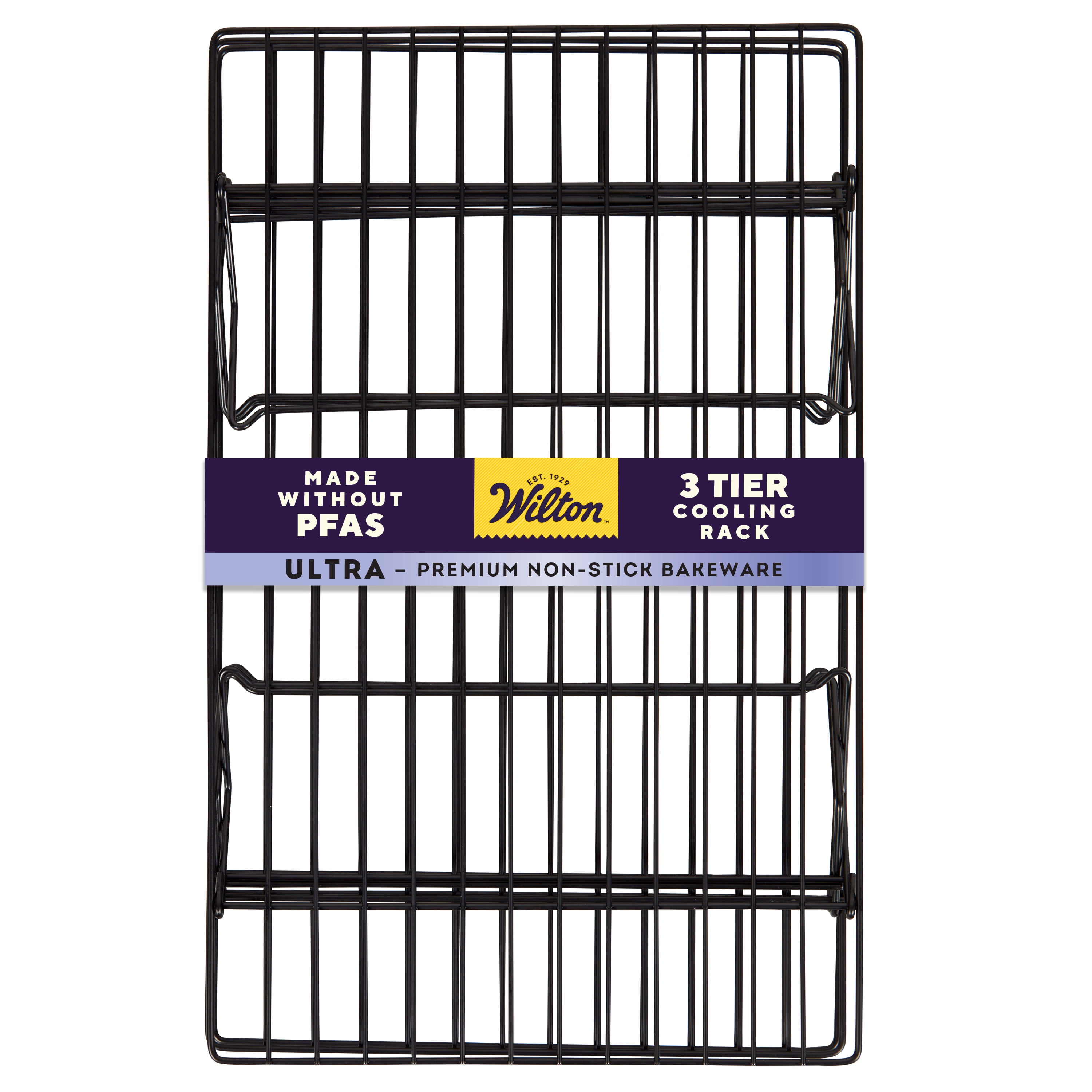 Wilton Ultra Non-Stick 15" x 9" 3-Tier Steel Cooling Rack Foldable Stackable Cooling Grid