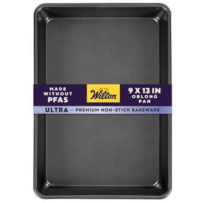 Wilton Ultra 9" x 13" Non-Stick Steel Oblong Baking Pan, Rectangular Sheet Cake Pan